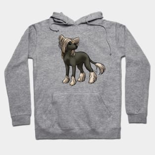 Dog - Chinese Crested - Hairless - Black and White Hoodie